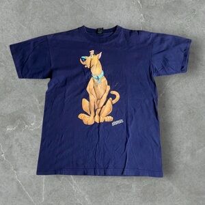 Vintage‎ Scooby Doo Shirt Mens Large Navy Blue 90s Cartoon Network Rare Shadow